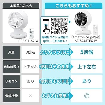 アイリスオーヤマ サーキュレーター 静音 上下左右首振り 8畳 パワフル送風 リモコン付き タイマー機能付き ホワイト PCF-C15T Amazon | アイリスオーヤマ サーキュレーター 8畳 静音 上下左右